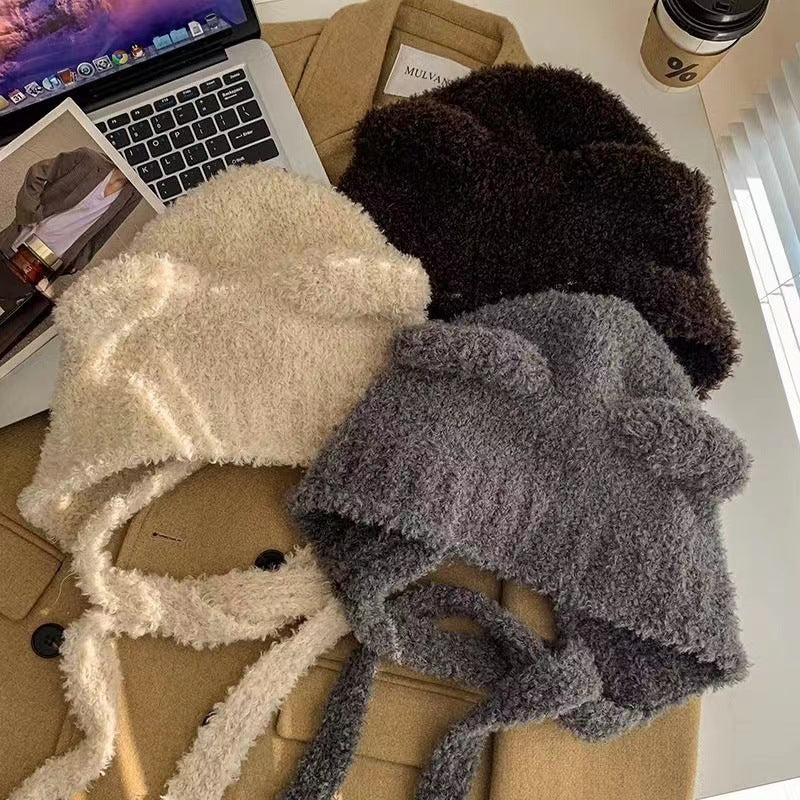 Cozy bear ear hat for outdoor activities image 3