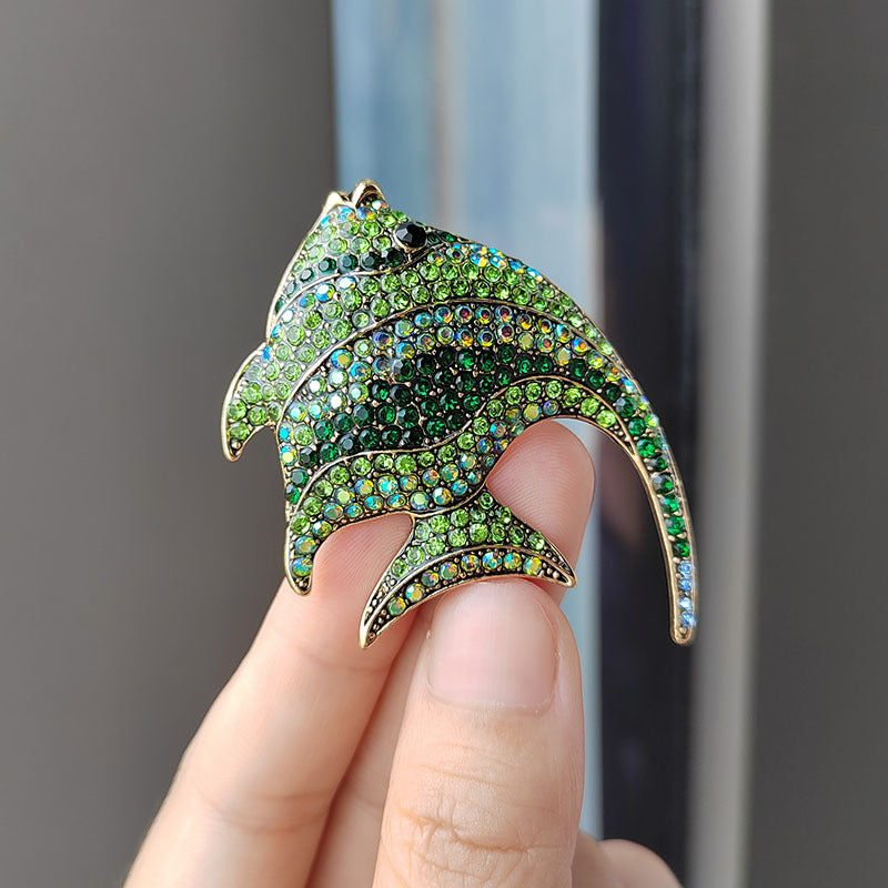 Tropical Fish Brooch Close-up View