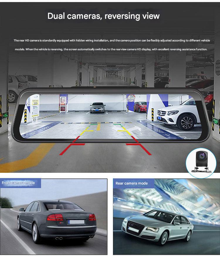 10 inch dual lens dash cam front