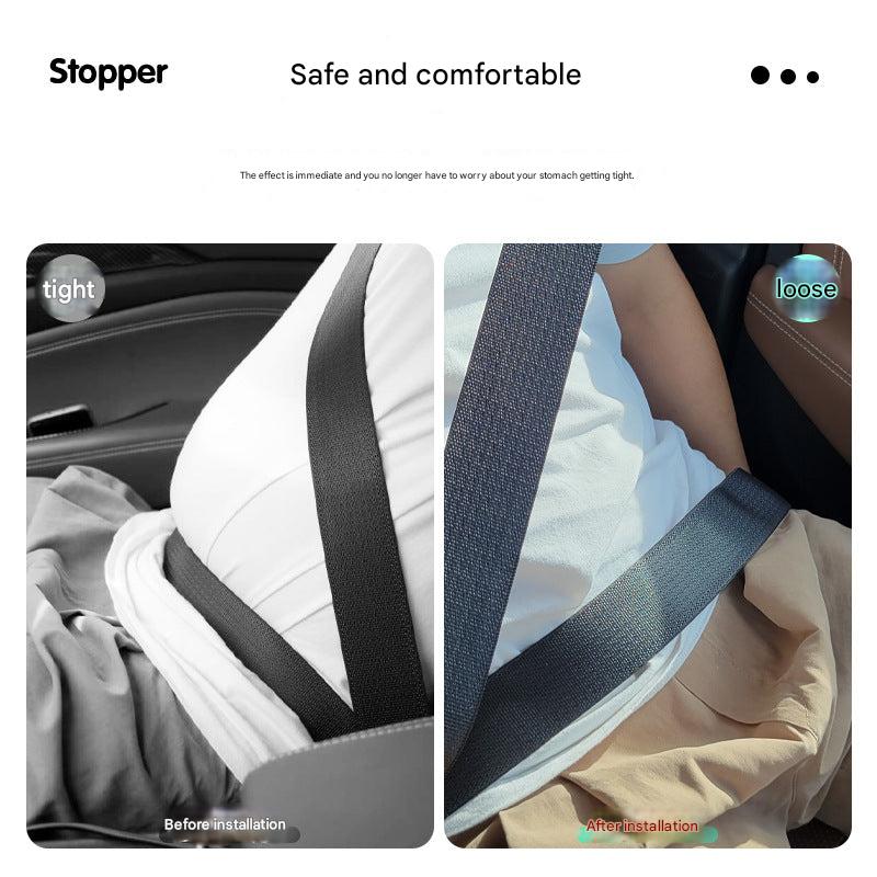 adjustable car seat belt clip light green