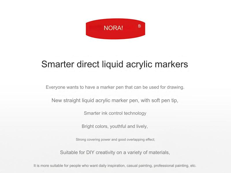 48-Color Liquid Art Markers Set - Premium Acrylic Ink for Artists and Students