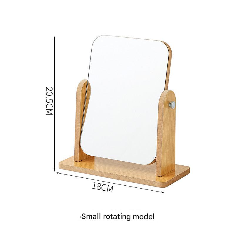Adjustable makeup mirror rotated view