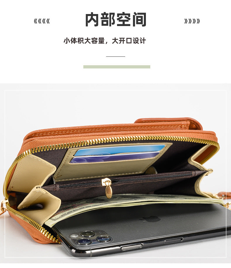 Women phone wallet bag black