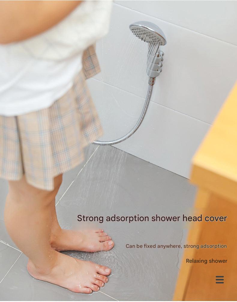 Suction cup shower holder in bathroom