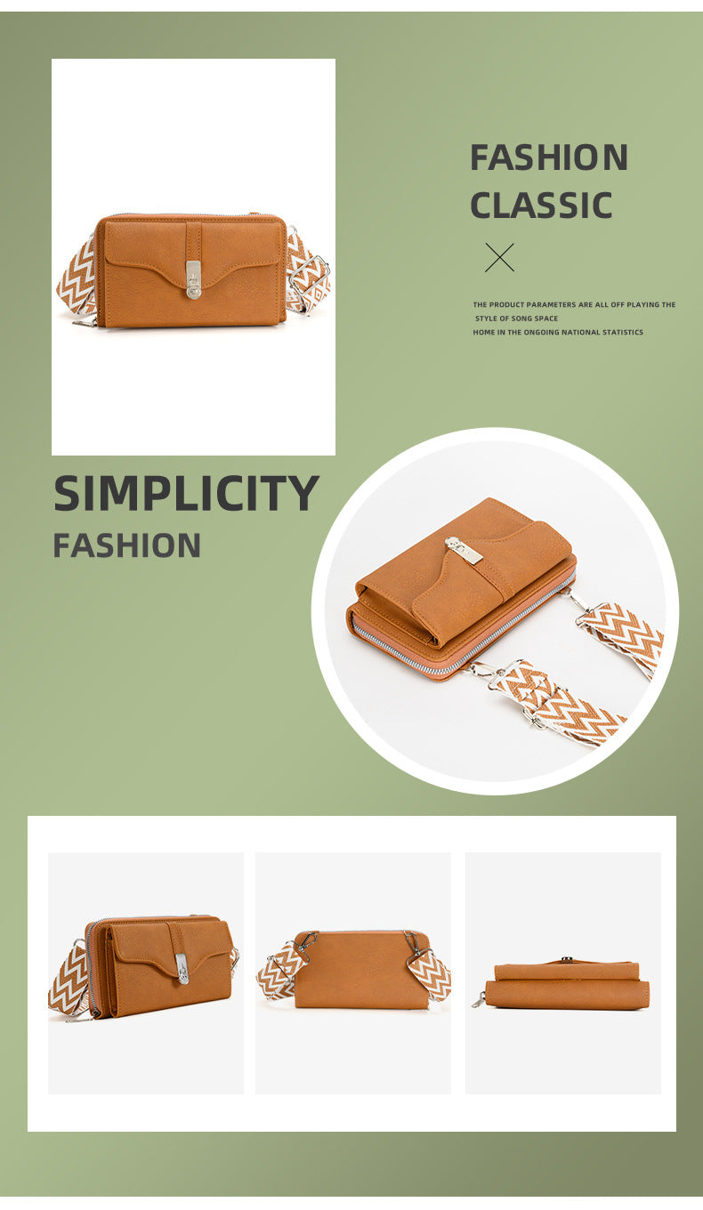 Fashionable crossbody purse in black