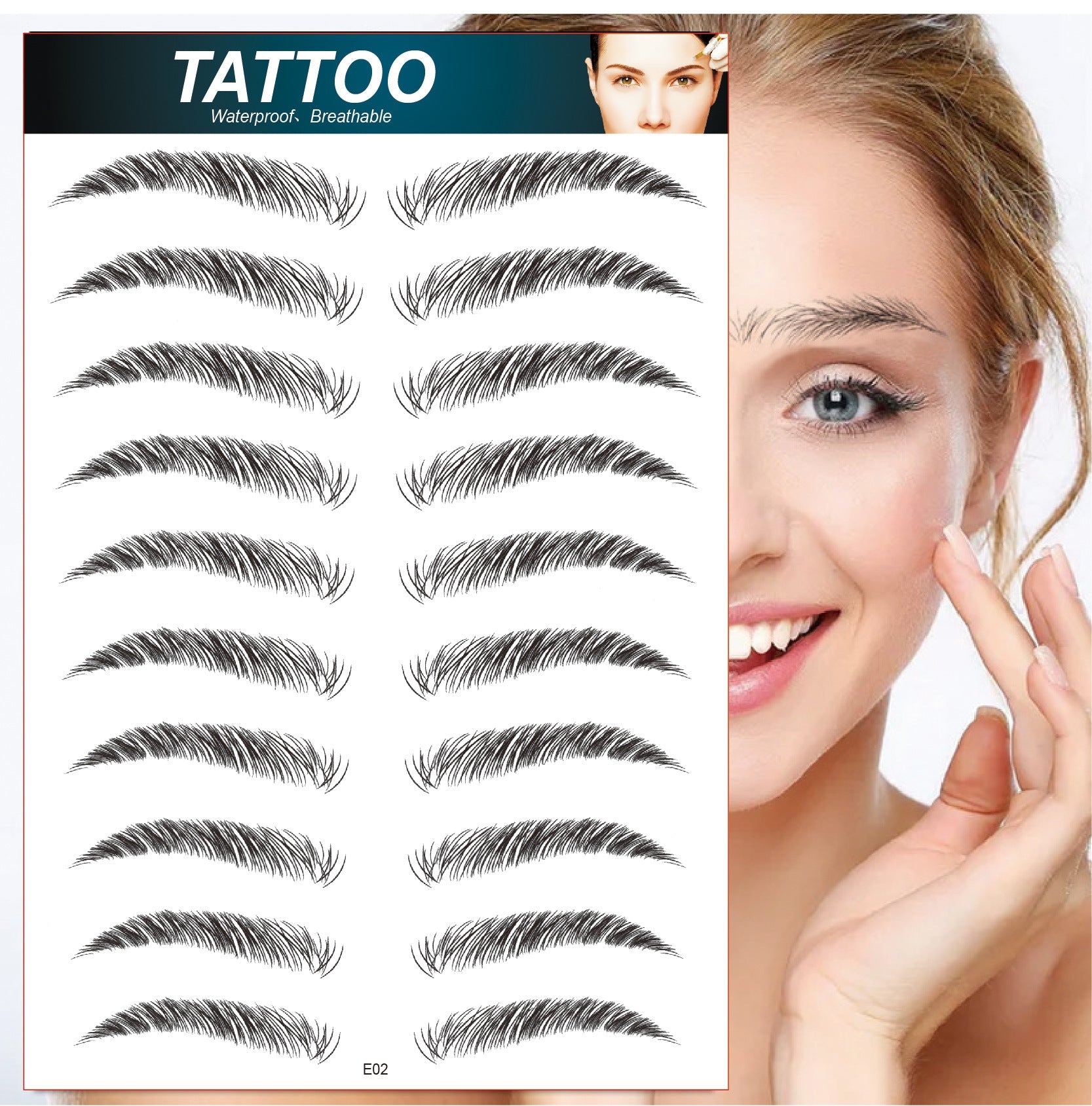 easy application eyebrow stickers image 7
