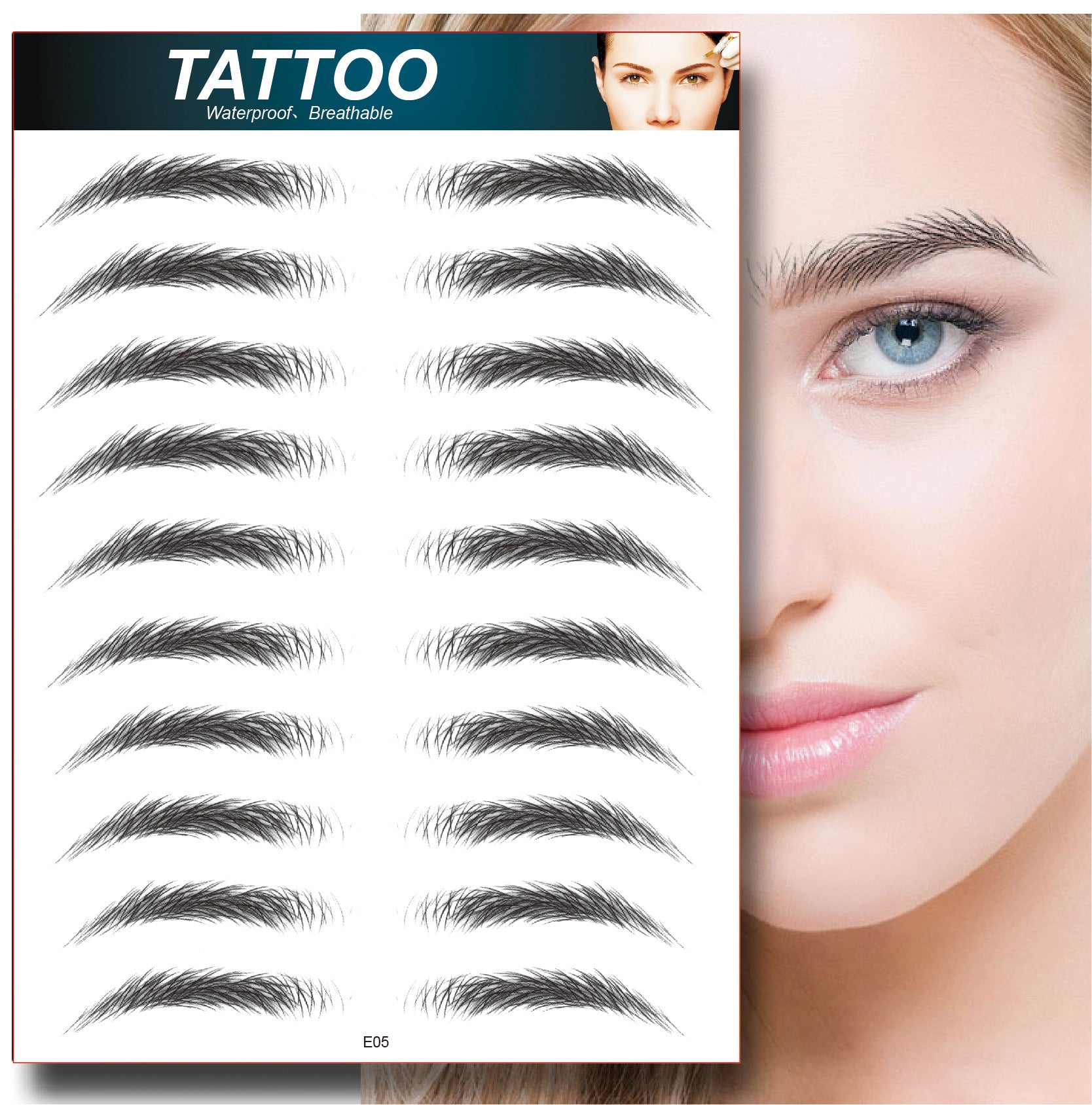 waterproof brow tattoo design image 4