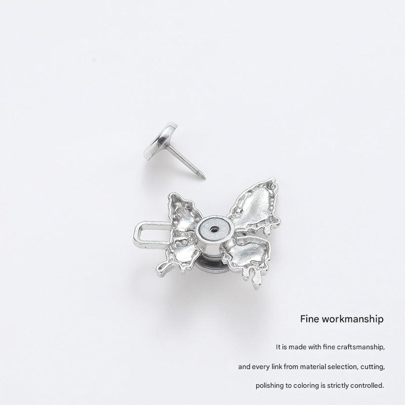 Adjustable Waist Butterfly Buckle with Rhinestones - Lifestyle Image
