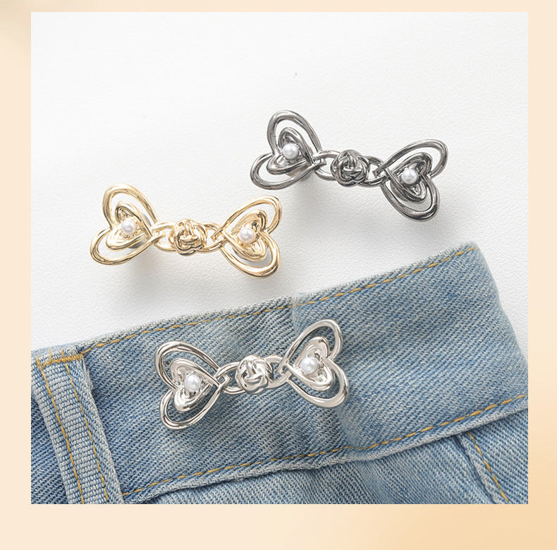 Durable metal waist button