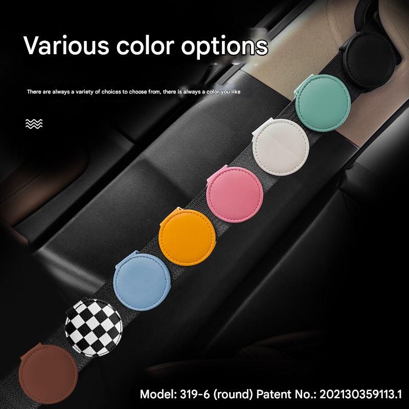 adjustable car seat belt clip white