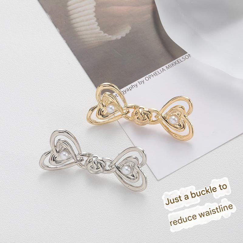 Adjustable no-sew metal waist button