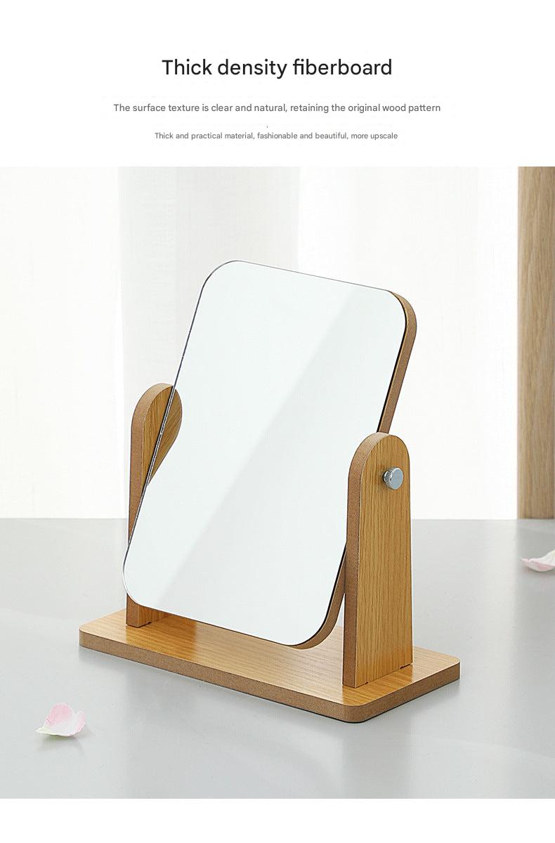 Dressing table wooden makeup mirror