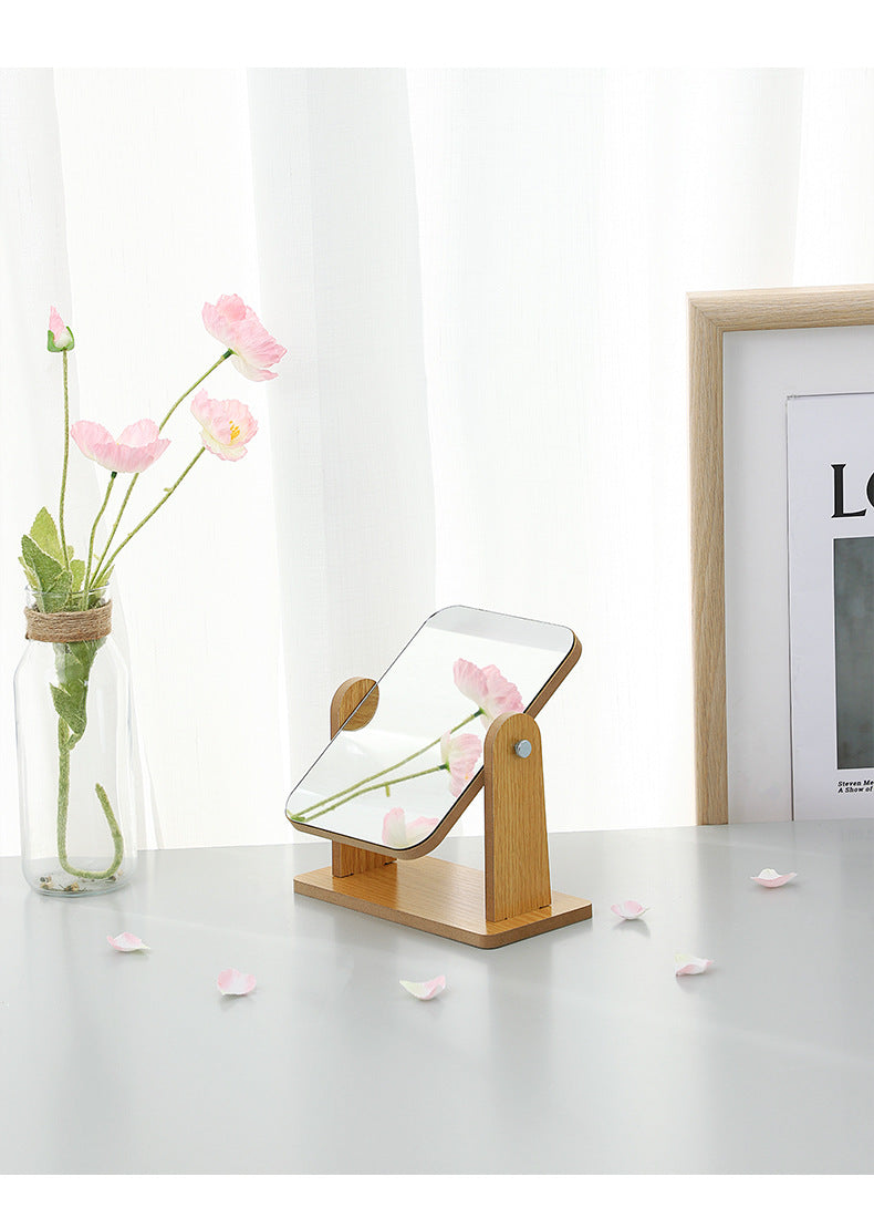 Colorful glass makeup mirror reflection