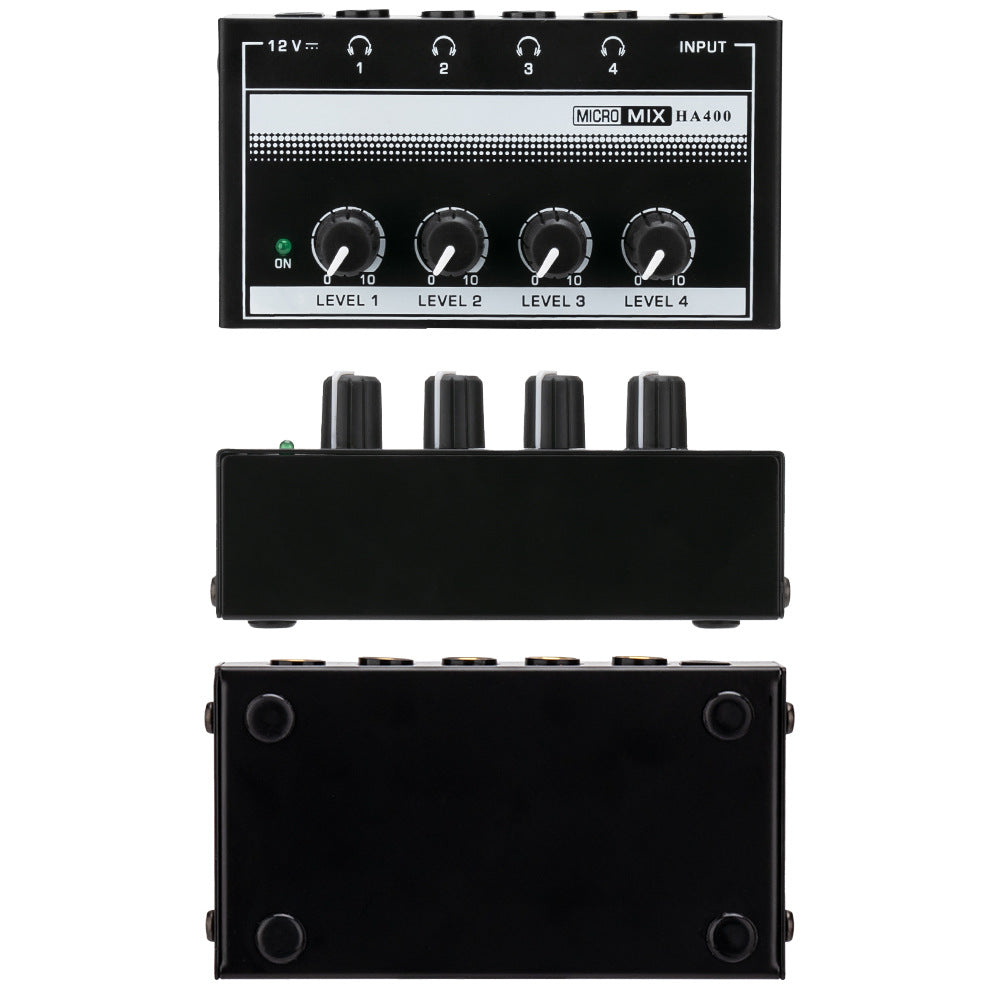 Portable headphone amplifier side view