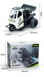 1:16 Scale Remote Control Drift Motorcycle Car with Spray Effects - Kids RC Off-Road Vehicle