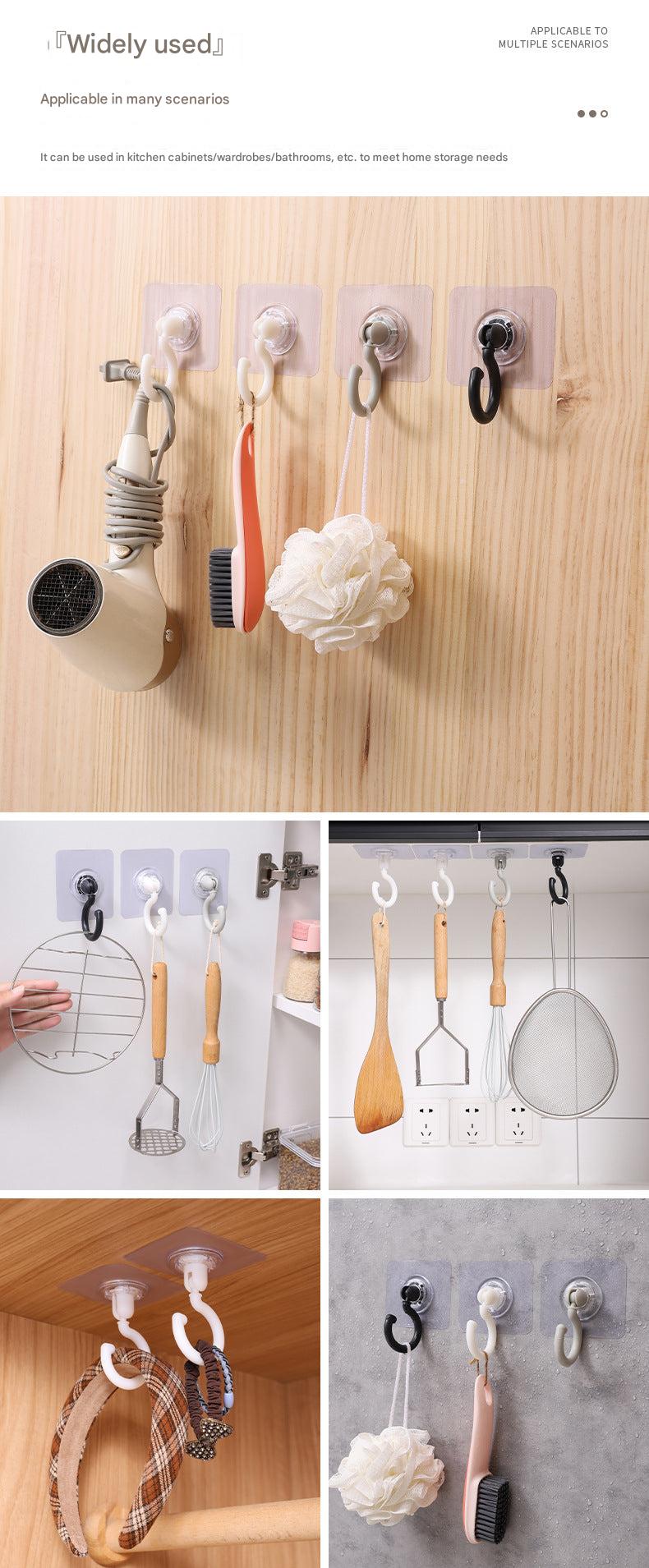 Wall-mounted hook without drilling