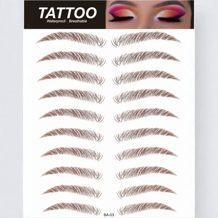 6D waterproof eyebrow tattoos natural look image 1