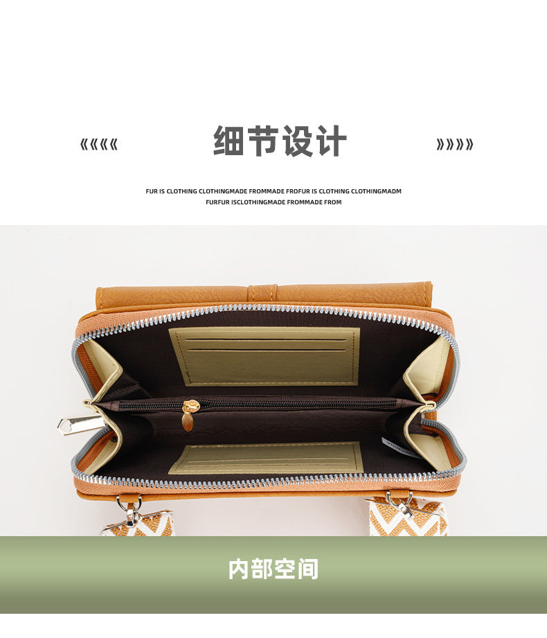 Fashionable crossbody purse in black