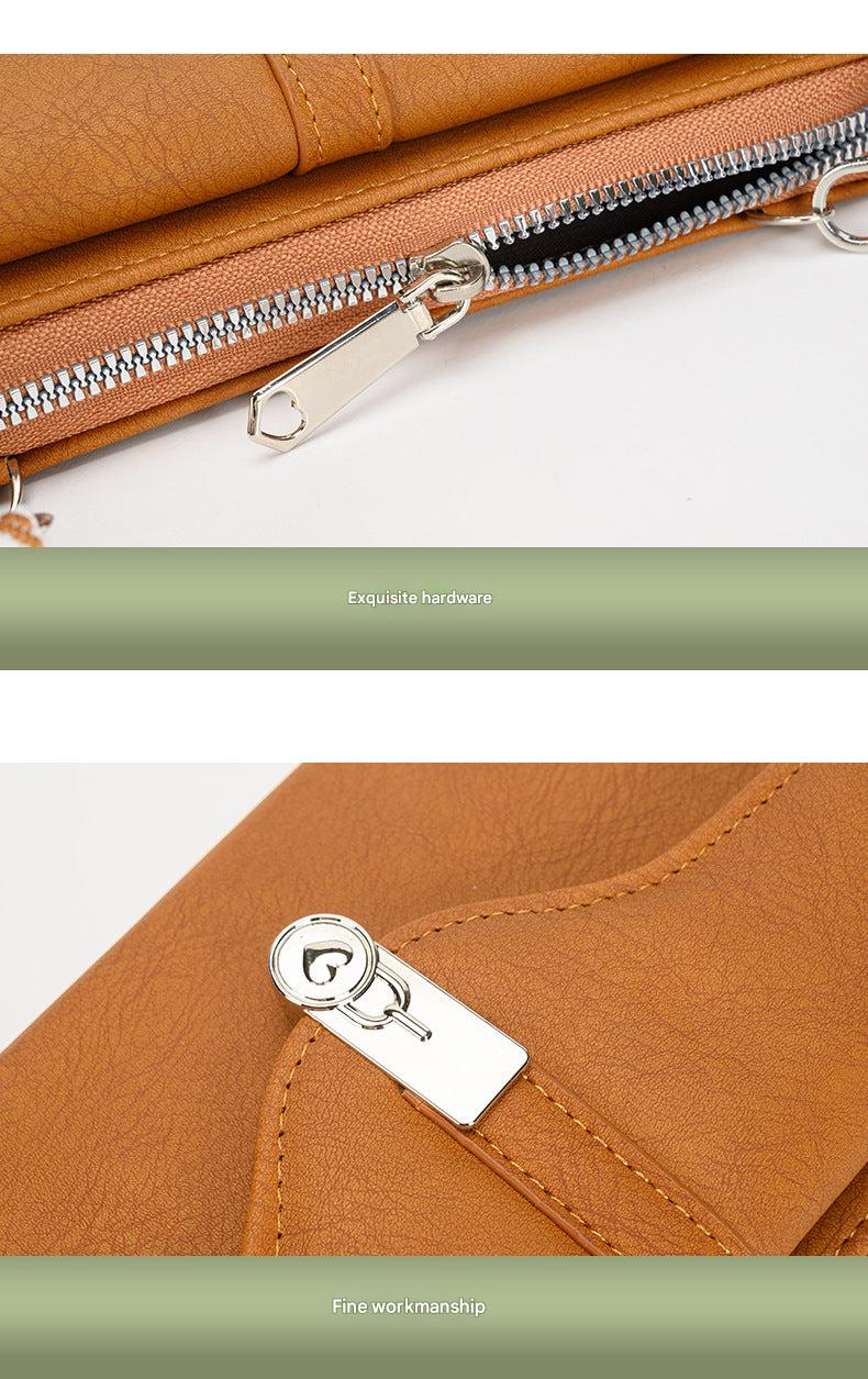 Women's shoulder crossbody bag in brown