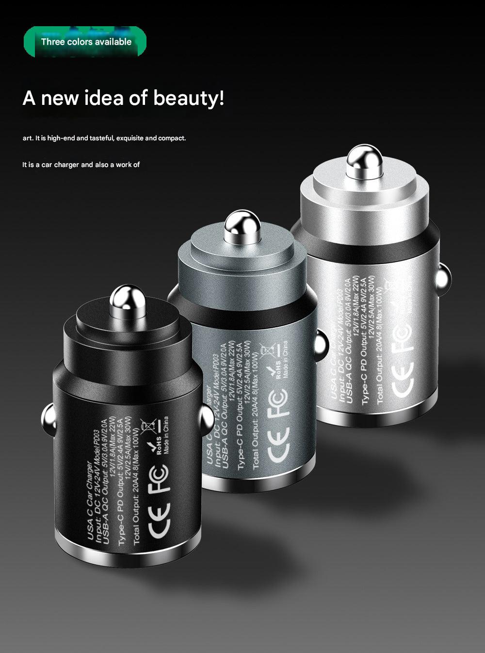 compact fast charging car adapter