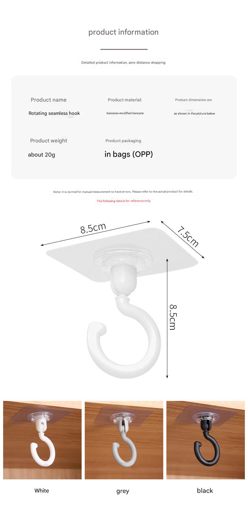 Hook on textured white wall