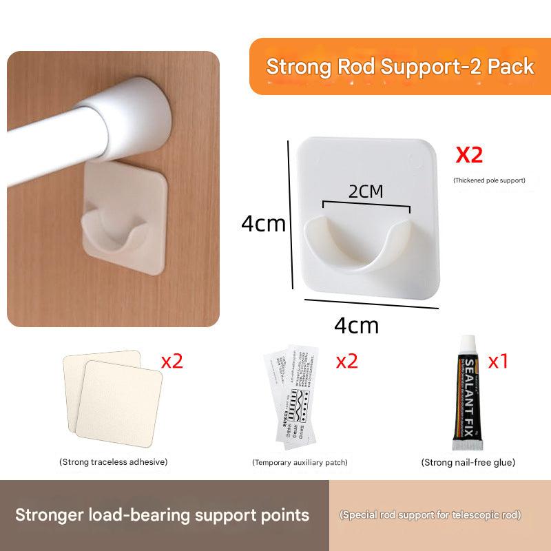 Adjustable tension rod in bathroom