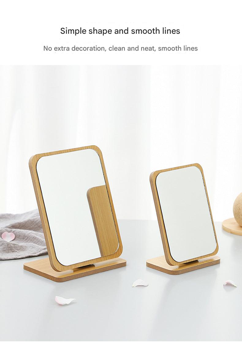 Adjustable makeup mirror rotated view